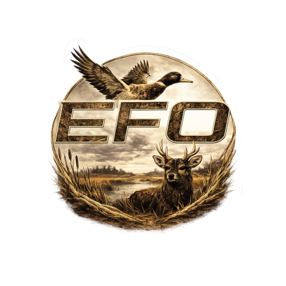 EFO Wildlife Sticker — Duck & Deer Outdoor Hunting Decal